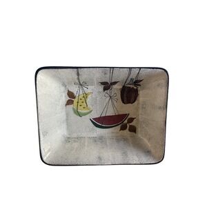 Royal Sealy‎ Jamaica Vintage Rectangular Bowl Mid Century Modern Fruit Balloons